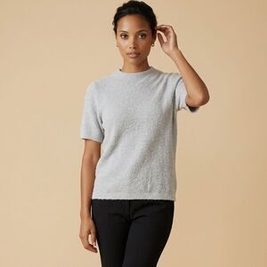 NWT Hello Nite Women’s Steel Blue Crew Neck Short Sleeve e Nylon Sweater - XS